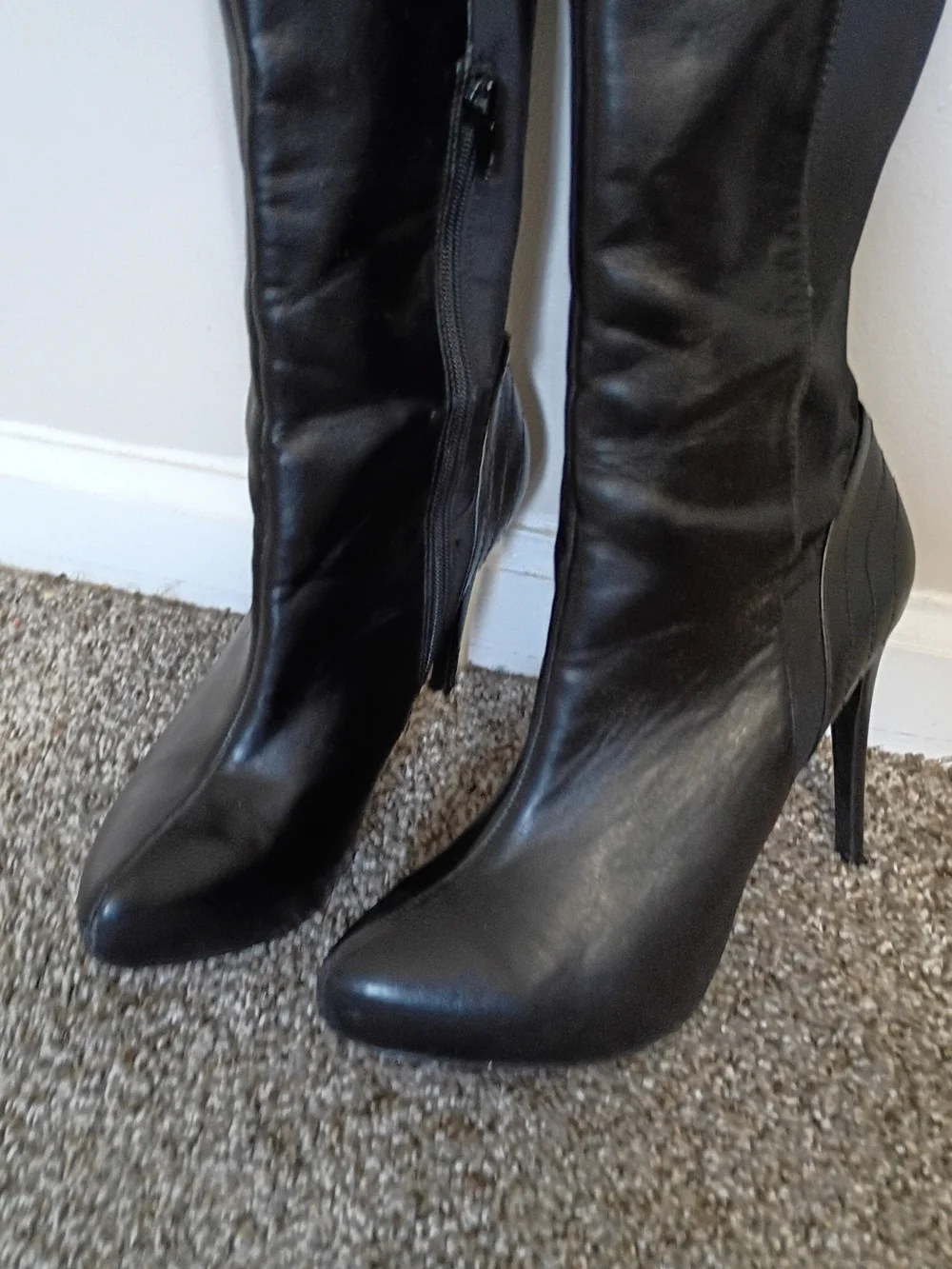 Charles By Charles David Black Over-the-Knee Stiletto Boots